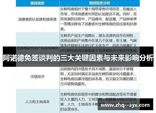 阿诺德免签谈判的三大关键因素与未来影响分析